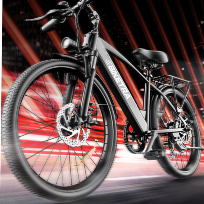 바이크TRA 정품 MTB 전기 자전거 26인치 전동 자토바이 시마노7단 PAS 배달용 스쿠터, PRO(BAT분리) 실버, 경량스틸