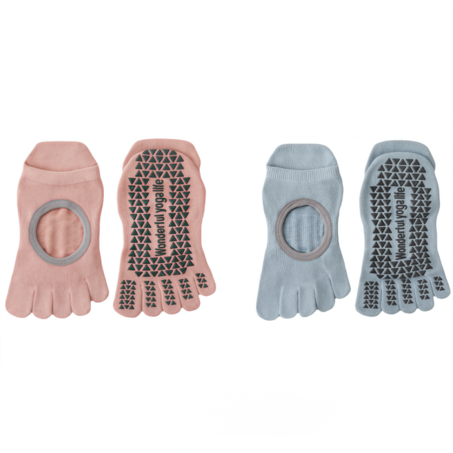 와아아 필라테스 요가 논슬립 토삭스 2컬레세트