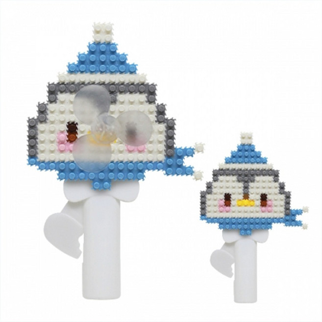 툭툭블럭 동물 캐릭터 손 선풍기 만들기 시리즈 수동 선풍기 디폼 나노 블럭