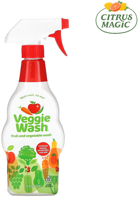 시트러스매직 야채 과일 세척제 세정제 분사 감귤향 왁스 흙 제거 473 ml, 16 액상 온스, 1개