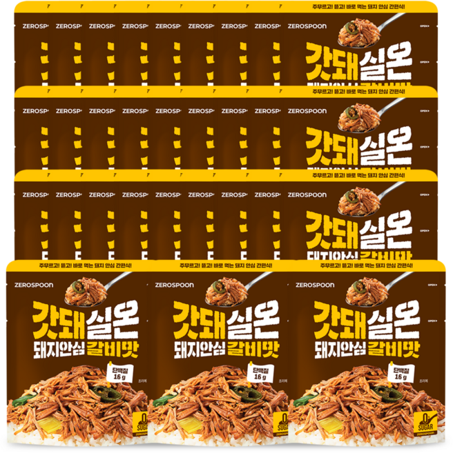 갓돼 무설탕 실온 돼지안심 갈비맛, 30개, 100g