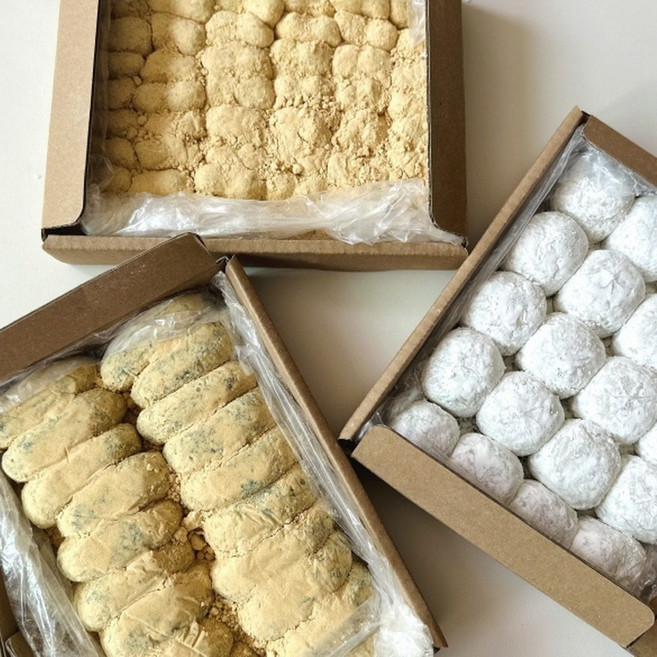 샘스 떡 선물세트 3종 찹쌀떡 인절미 콩쑥개떡 팔순잔치떡 답례떡, 단품, 60g, 3세트