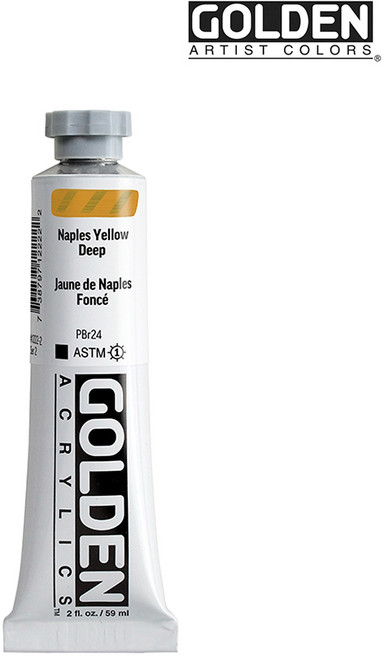 골든 아크릴물감 헤비바디 60ml S2 Naples Yellow Deep