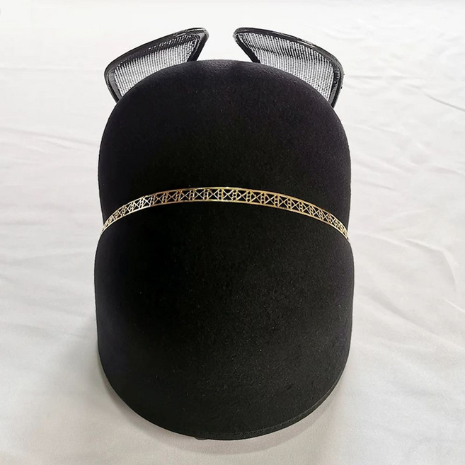 조선시대 임금 양반 머리 모자 관모 코스프레 갓 왕관, 1개, W. 정교한 금조각 날개 선관