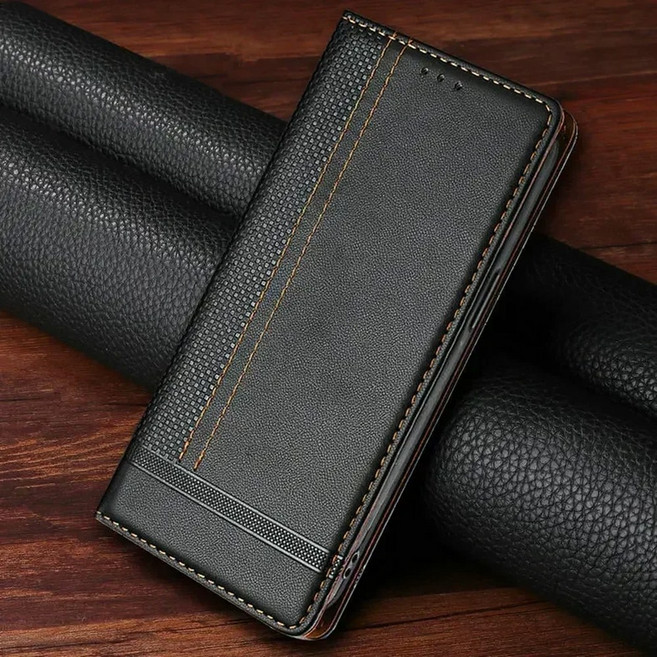 호환 모토로라 모토 G85 G84 G64 G54 G34 G24 G14 G04S G45 5G 플립 커버 휴대폰 파워 G 24 54 84 85 가죽 케이스, Moto G04S, 블랙, 1개