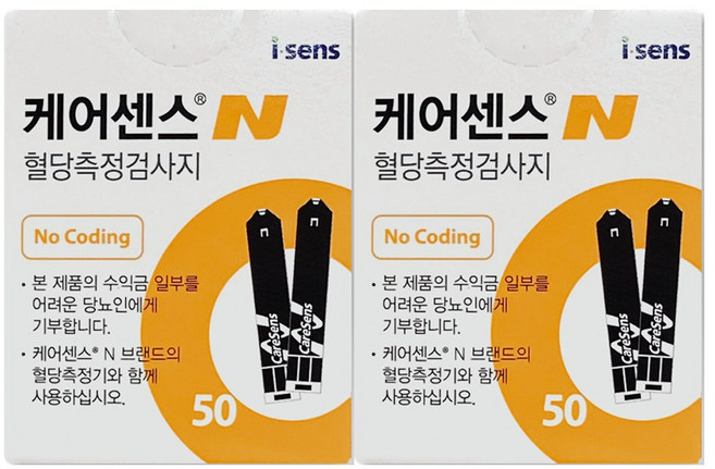 케어센스 N 개인용혈당검사지, 50개입, 2개