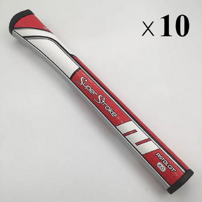 SuperStroke Traxion GT 2.0 골프 퍼터 그립 블랙/화이트/레드, 19 GT 2.0 Red, 10개