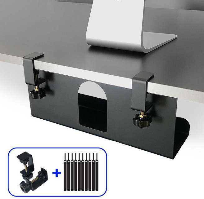 슈파듀파픽 B2 슈파 이지업 하이탑 무타공 멀티탭 선반 거치대 전선 정리함, 블랙, 1개