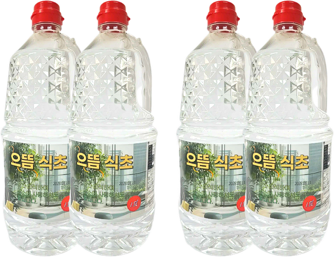 으뜸 청소용 식초, 4개, 1.8L