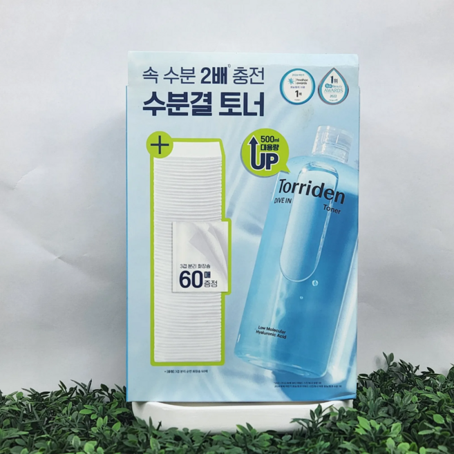 토리든 다이브인 저분자 히알루론산 토너 500ml +화장솜 60매, 1개