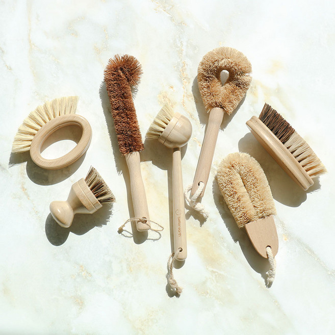 [베러얼스 다용도 주방솔 수세미모음], 코코넛혼합, 팟브러시(짧은손잡이), 1개