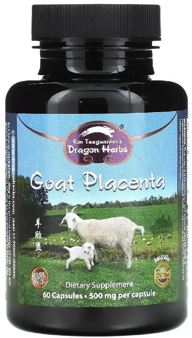 드래곤 허브 Dragon Herbs 염소 태반 500 mg 60 캡슐, 60정, 1개 - 쿠팡
