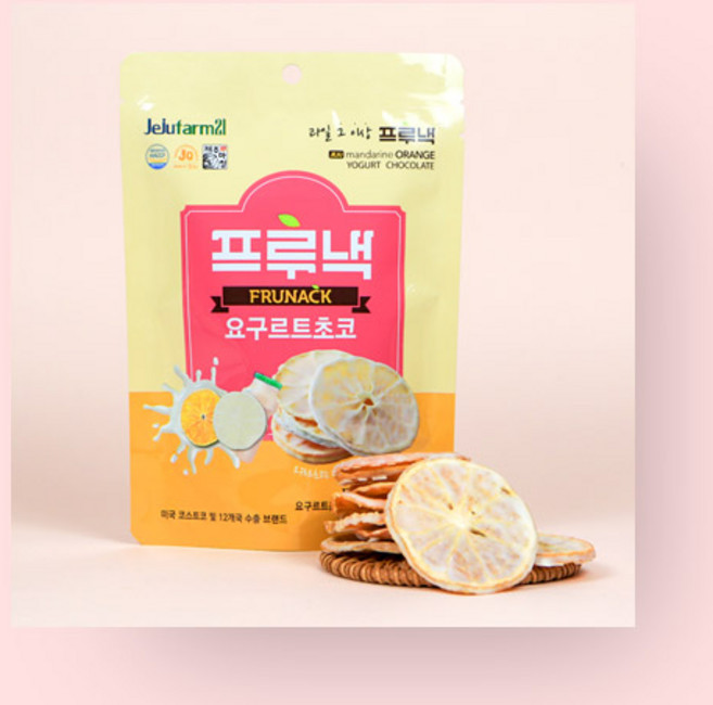 제주도 감귤칩 프루낵 요구르트초코 여행 기념품 선물, 1개, 36g
