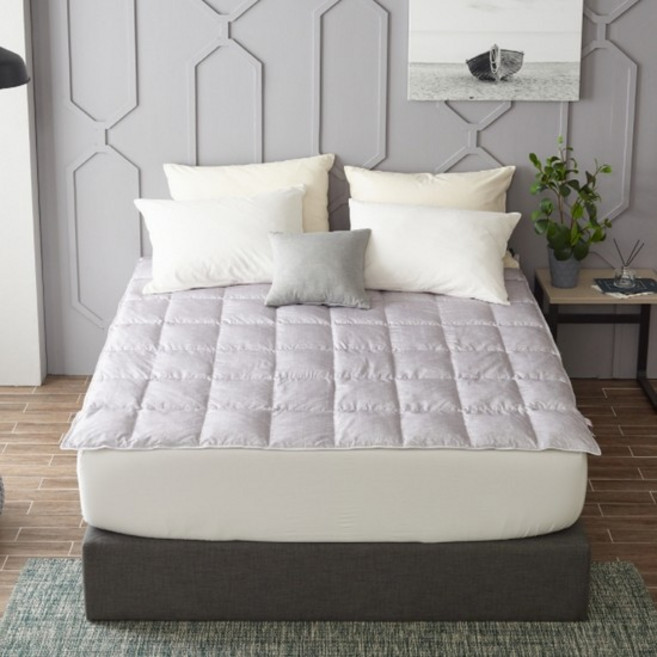 헝가리산 솜털93 구스다운 패드(연그레이) - 퀸, 상세설명 참조