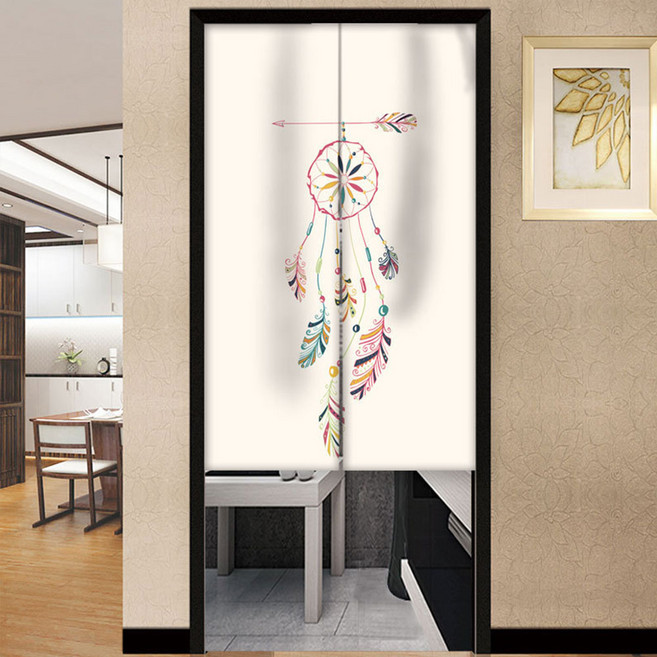 메이스 찍찍이 붙이는 화장실 주방 방문 가림막 커튼