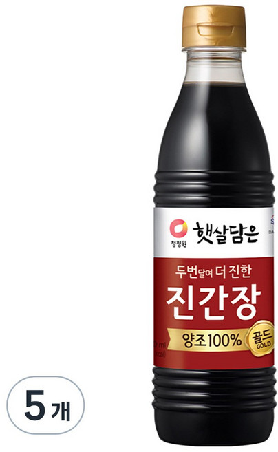 햇살담은 두번달여 더 진한 진간장 골드, 500ml, 5개