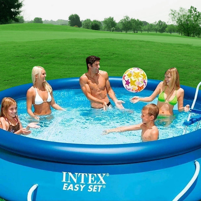 인텍스 3M 초대형 대형 물놀이 에어 아기 원형 풀장, 1개