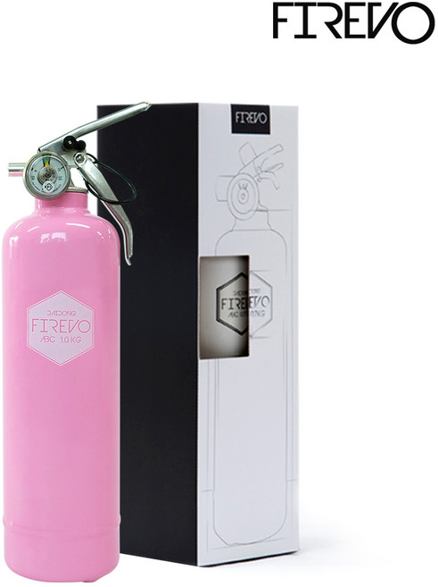 피레보 FIREVO 디자인소화기 차량용 소화기 선물용 패키지형 / 분말(ABC)소화기 1kg, NEW 핑크팝 패키지, 1세트