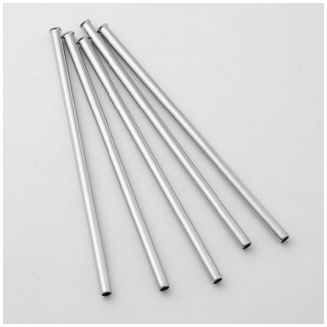 에코그린 일자형 304스텐 빨대 5p세트(0.7cm)/롱/굵은/일자/음료수/스틱/재활용/슬러시/다회용/재사용, 에코그린 일자형 304스텐 빨대 5p세트(0.7cm)/, 1개