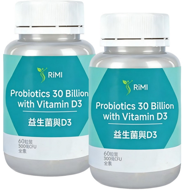 RiMi 益生菌與D3 300億活菌, 1個, 60顆