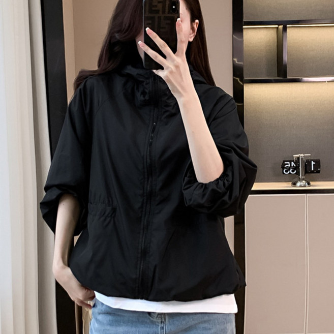 베르슈어 캐주얼 후드 집업 바람막이 점퍼