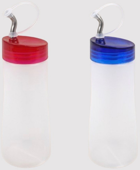 AN 소스병 와사비 간장 식초 초장 양념통 반투명 280ml, 빨강, 1개