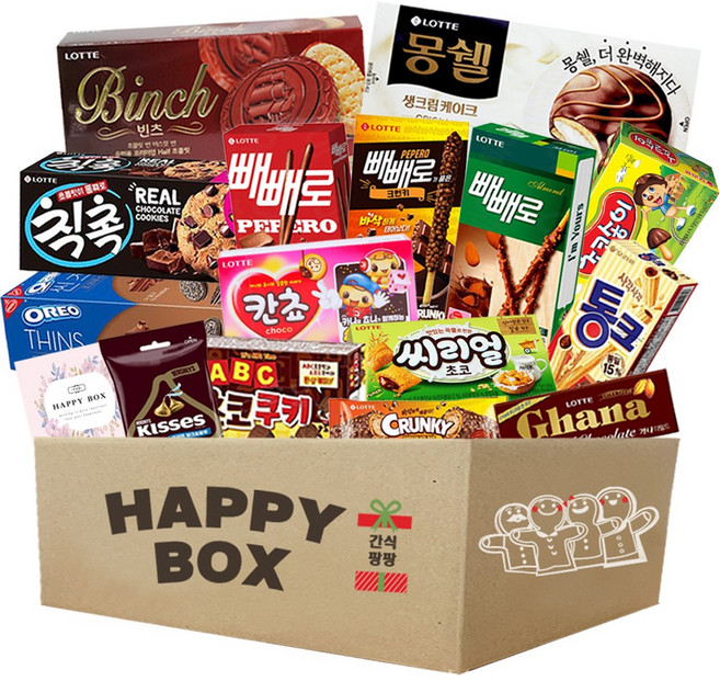 초코 과자 초콜릿 선물 15종 세트 간식 학교 학원 어린이집 생일, 1개, 15종 1호