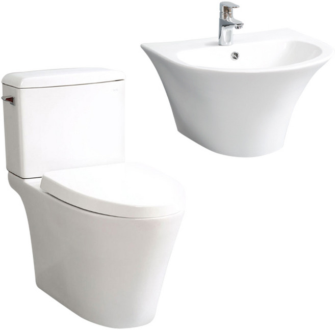 올브로 인토 양변기 반다리 세면대세트 세면기 교체 시공, 1세트