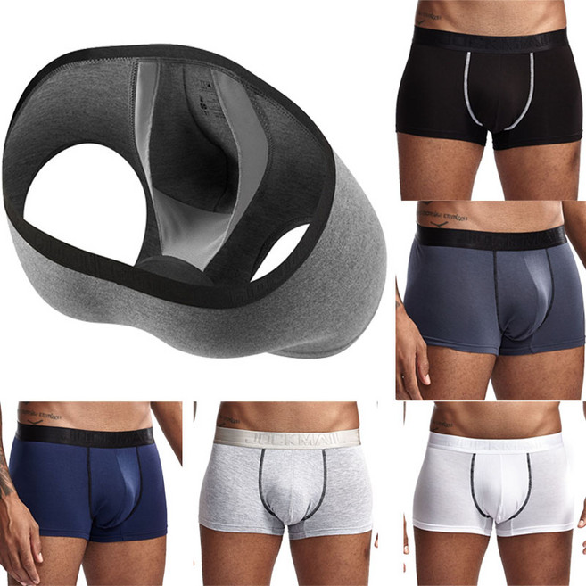 JOCKMAIL 5팩 망 모달 복서 반바지 통기성 편안한 건강 팬티 복서 반바지 통기성 탄성 속옷