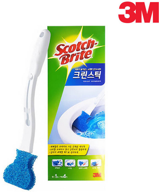 변기솔 핸들1 리필4 주방용 브이앤맥 핸들 수세미, 1개