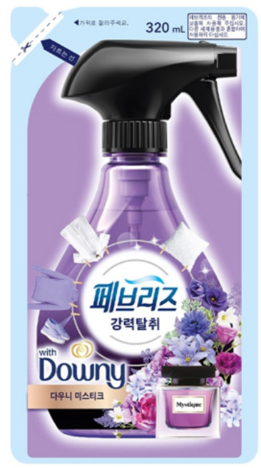 페브리즈 다우니 미스티크 섬유탈취제 320ML, 4개