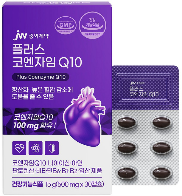 JW중외제약 플러스 코엔자임Q10, 30정, 1개