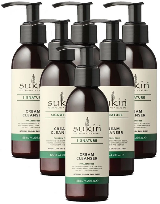 수킨(Sukin) 수킨 시그니쳐 크림 클렌져 125ml X 6개, 1세트, 750ml - 쿠팡