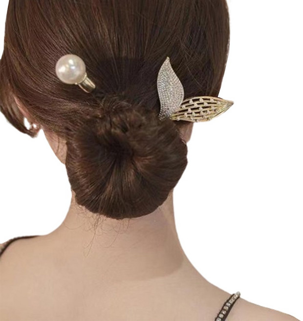 서온리 자연스러운 포인트 장식 셀프웨딩 헤어소품 혼주머리 드레스 업스타일 한복 머리장식 머리소품 로우번 여성 헤어끈 올림머리 밴드 도구 머리끈