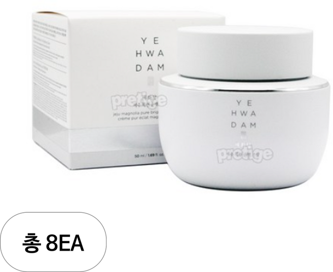 더페이스샵 예화담 제주 목련 순백 크림, 50ml, 8개