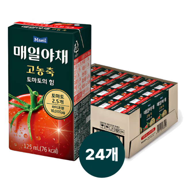 매일야채 고농축 토마토의힘 125ml 24팩