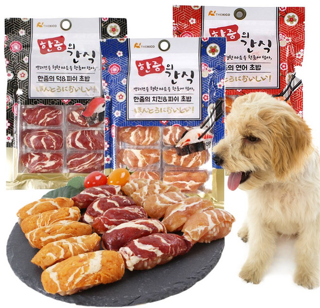 한줌의 간식 강아지 애견 초밥10p 연어 오리 닭고기, 02 한줌의간식(덕피쉬)초밥10p, 150g, 1개