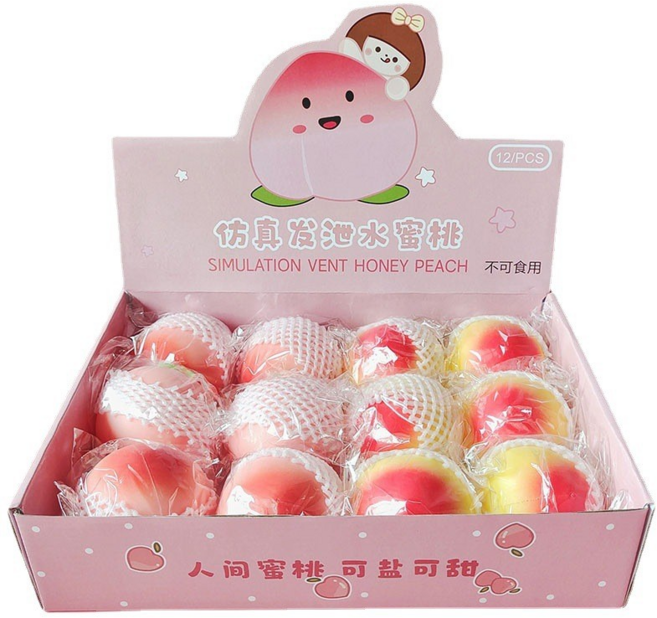 어린이감촉놀이 말랑이복숭아 촉감놀이 어린이완구, 1개