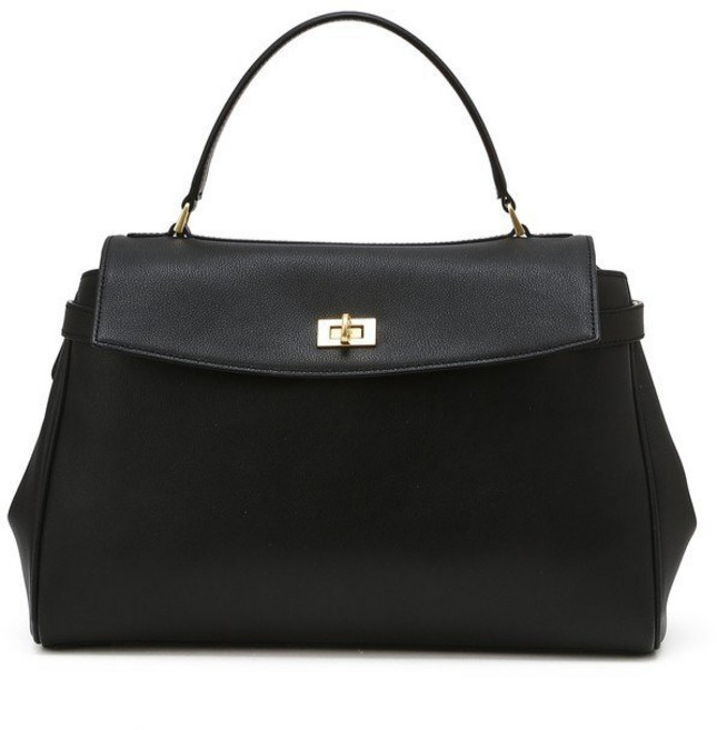 [국내백화점] 헤지스 블랙 단색 베지터블 소가죽 사첼백 HIBA5E188BK