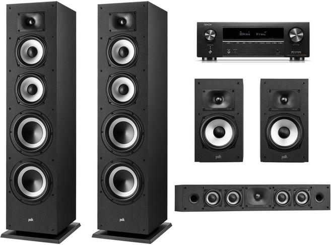 데논 AVR-X1800H + 폴크오디오 XT70 5채널 홈시어터 홈시네마, 단품