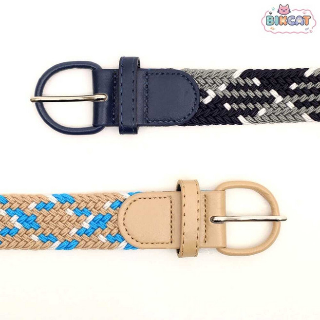 여성 꽈배기 벨트 2p 세트 데일리 핀버클 니 우븐 캐주얼 허리띠 꼬임 빅캣마켓