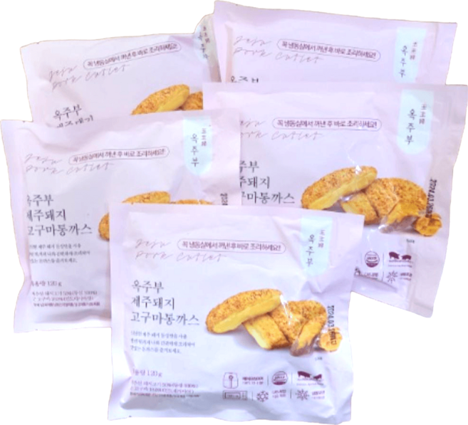 옥주부 고구마 돈까스 패밀리 팩 감귤소스 포함, 5개, 120g