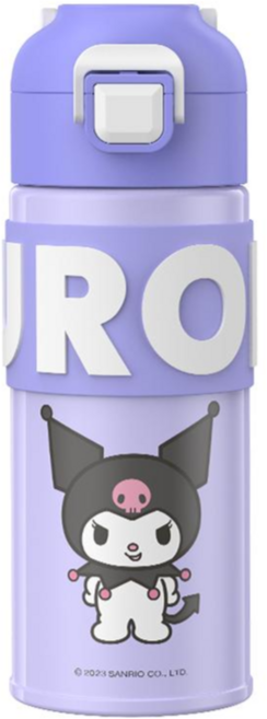 다나에 산리오 정품 캐릭터 원터치 텀블러 물병 보온병 보냉병 400ml, 쿠로미, 1개