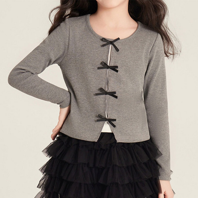 룩앤필 여아 슬림핏 레이어 탑 티셔츠