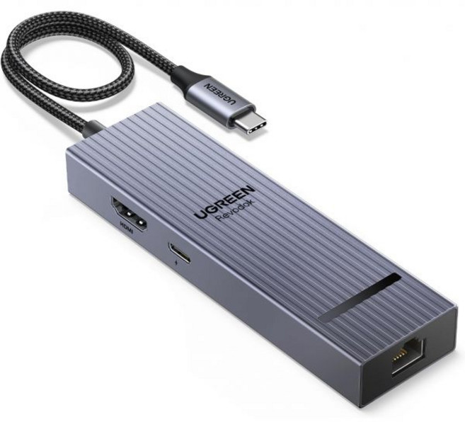 UGREEN Revodok Pro 6-in-1 USB C 허브 기가비트 이더넷 어댑터 4K 60Hz HDMI 100W PD 충전 10Gbps AC 32 데이터 포트 맥 M1 M, UGREEN Revodok Pro 6 in 1 USB