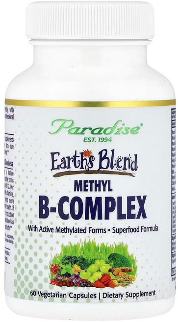 미국산 파라다이스허브 비타민B 컴플렉스 60베지캡슐 Paradise Herbs Vitamin B Complex 선물증정, 1개, 60정