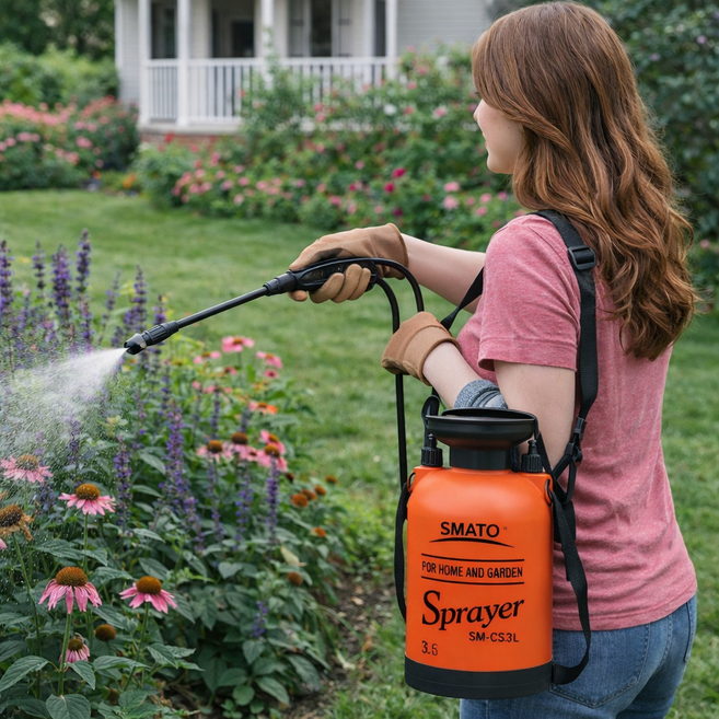 스마토 압축분무기 3L 4L 5L 7L 8L 살균소독 방역 세차, 1개, 혼합색상