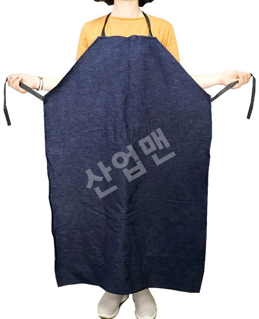 데님 청앞치마 소 / 대 카페 목공 용접 공장 공방 미술 작업 앞치마, 72cm x 110cm, 1개