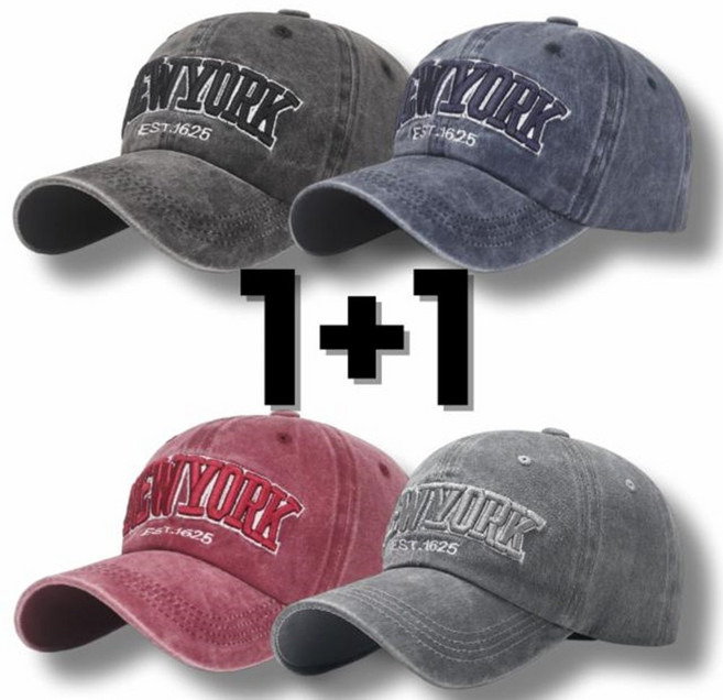 [1+1] 피엠나인 NEWYORK 볼캡 자수 로고 연예인 모자 대두 커플 긴챙 얼굴작아보이는