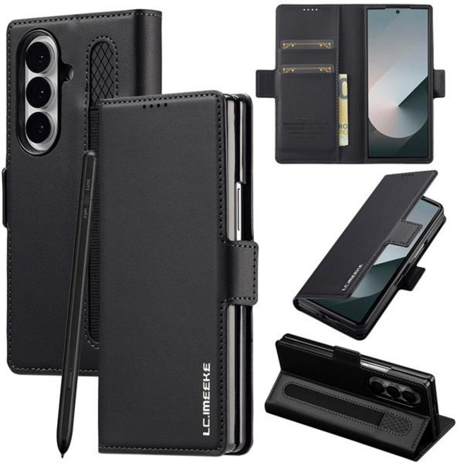 갤럭시 Z폴드 7 6 5 4 3 가죽 카드 지갑 펜 수납 플립 커버 다이어리 거치대 지폴드 제트폴드 폴더 케이스